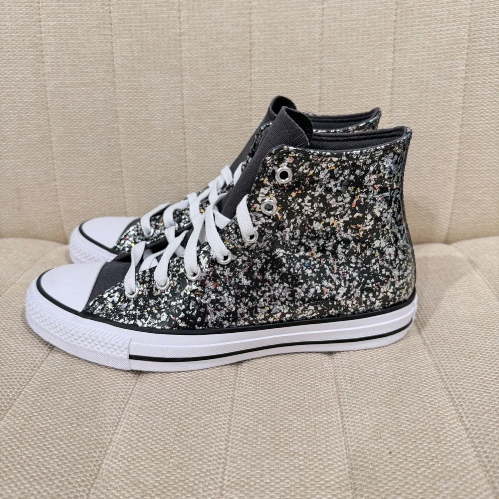 NEW Converse Chuck Taylor All Star Girls Glitter High Top Sneakers Big Kids 6